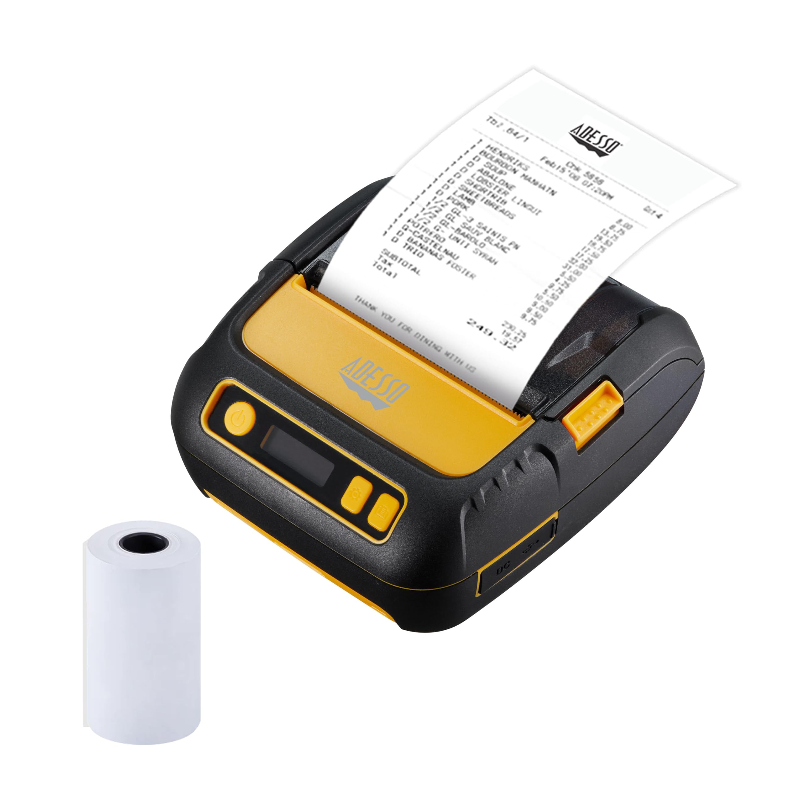 Adesso 3" 80mm Portable Bluetooth Thermal Printer - High-Speed 90mm/s, Compatible with Android, iOS, Windows - Anti-Drop, Shockproof, Water-Resistant NuPrint 320B