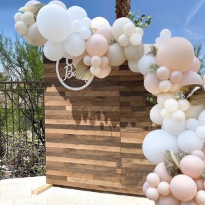 138pcs apricot white balloon arch garland kit white nude pink apricot party balloons decoration set for baby shower wedding birthday party supplies birthday graduation party…