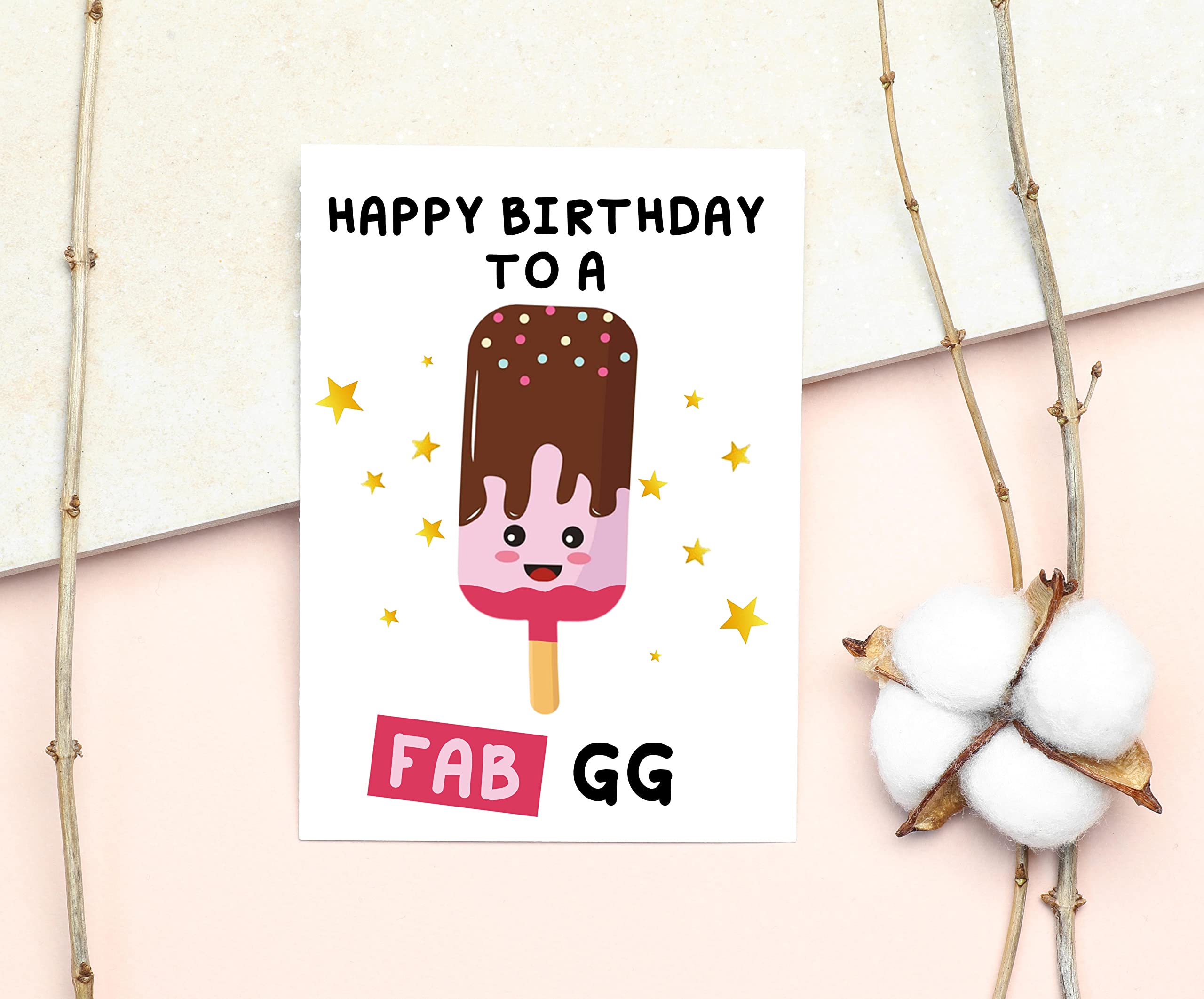 GavinsDesigns Happy Birthday Card, 5 x 7 inches, Multicolor, Envelope Included