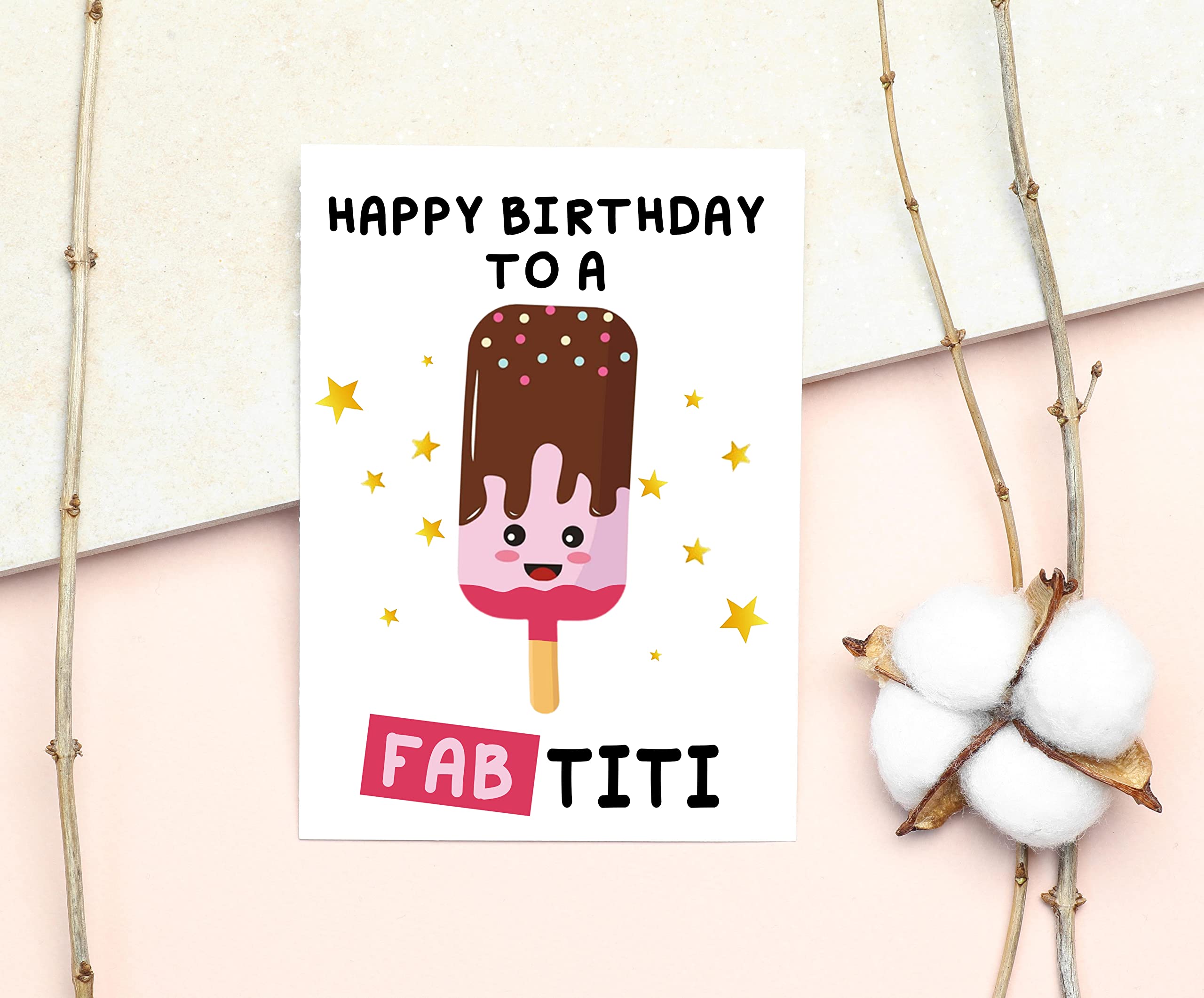 GavinsDesigns Happy Birthday To A Fab Titi Card - Greeting Card - Happy Birthday Card - Fab Birthday Gift For Her - Fab Titi Card - Fab Birthday For Titi Card - Funny Birthday Card