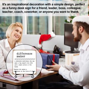 Difference Maker Definition Decorative Office Decor Thank You Appreciation Gift for Coworker Teacher Boss Leader Wood Plaque Desk Decor Office Shelf Wall Display -A14