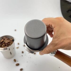 1 Piece Coffee Dosing Cup Coffee Powder Dosing Cup Coffee Sniffing Mug Stainless Steel Coffee Dosing Cup Coffee Machine Coffee Powder Feeder Part(Black, 51mm)