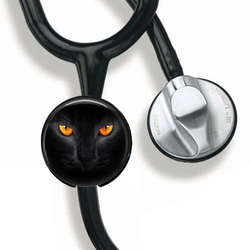 CHNLML Stethoscope Name Tag Nurse Doctor Stethoscope ID Tag Customized Steth ID Tag (Cute Cat)