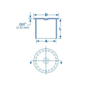 Flanged Caps for Metric Threads - Flange Cap (For Threads: M16 Metric) Length 0.470" (11.9mm) Natural LDPE MOCAP FCM-16NA1 (qty100)