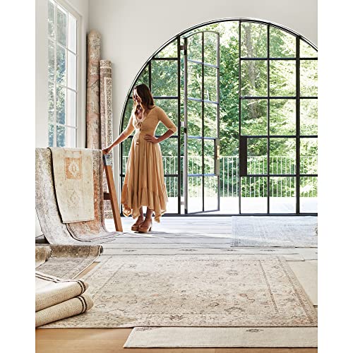 Livabliss x Becki Owens Margaret Traditional Washable Outdoor Area Rug, 5'3" x 7'10", Taupe/Brown