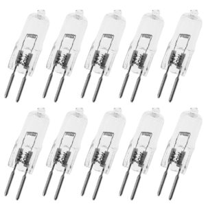 sqxbk 10pcs g5.3 halogen bulbs 24v 50w halogen bulbs jc bi-pin base light halogen lamp halogen light bulb halogen light bulb for scented lamps tart oil warmers home lighting clear glass lens