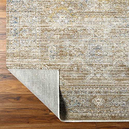 Livabliss x Becki Owens Margaret Traditional Washable Outdoor Area Rug, 5'3" x 7'10", Taupe/Brown