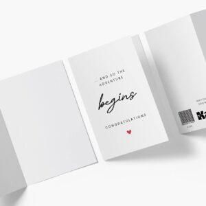 Karto Wedding Card, Bridal Shower Card, Engagement Card - Engagement Card for Her Him, Wedding Card for Her Him - Marriage Card Adventure Begins