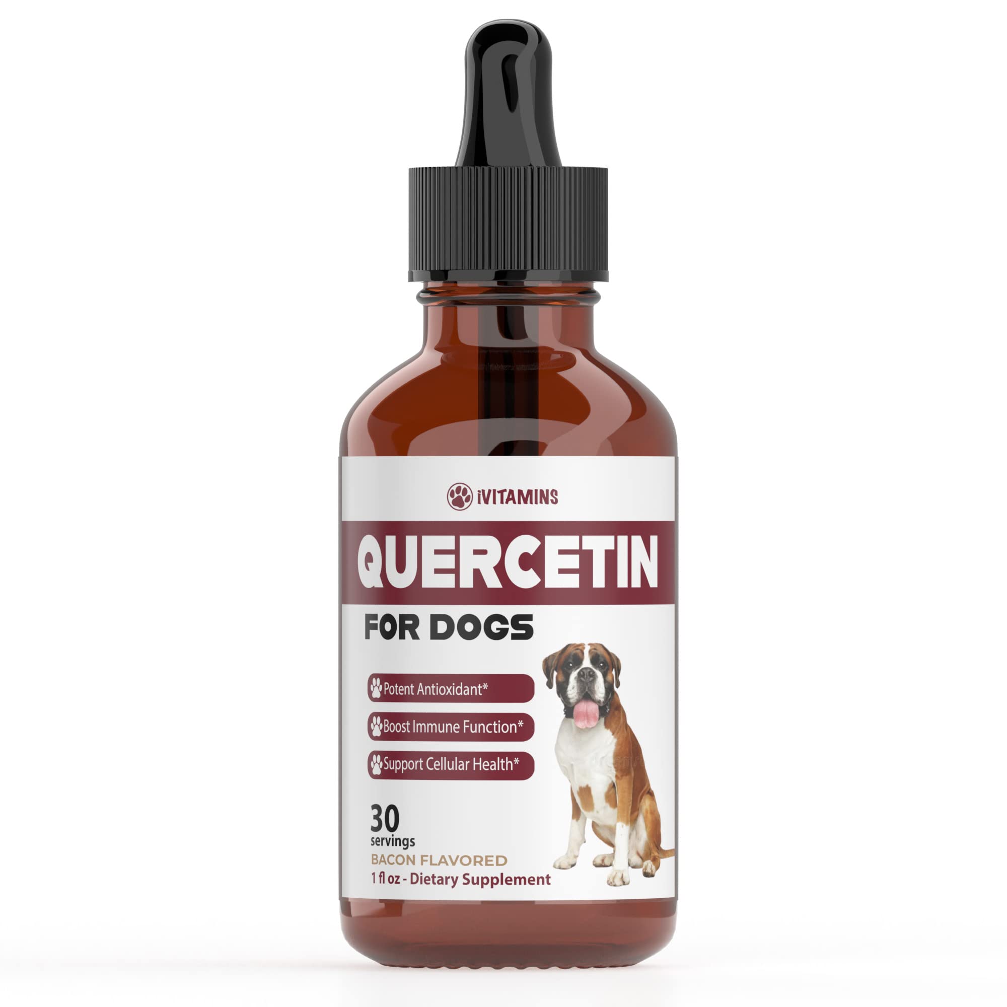 Quercetin for Dogs | Dog Allergy Relief | Quercetin for Dogs Allergies | Dog Allergy | Quercetin | Dog Allergy Support | Quercetin Dog | Dog Allergies | Quercetin Supplements | Bacon Flavor (1 Pack)