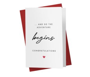 karto wedding card, bridal shower card, engagement card - engagement card for her him, wedding card for her him - marriage card adventure begins