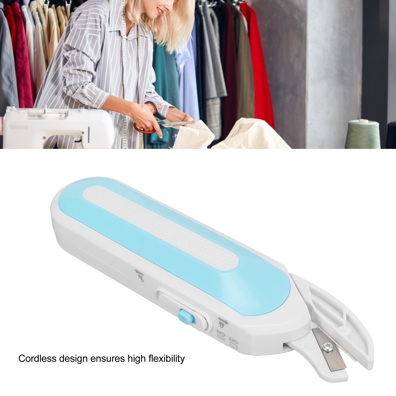 Cordless Electric Scissors, Multipurpose Home Electric Fabric Scissors Cutting Fabric, Carpet and Leather, Scissors Battery Operated Ideal for Cutting Gift Wrap