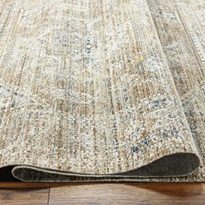 Livabliss x Becki Owens Margaret Traditional Washable Outdoor Area Rug, 5'3" x 7'10", Taupe/Brown