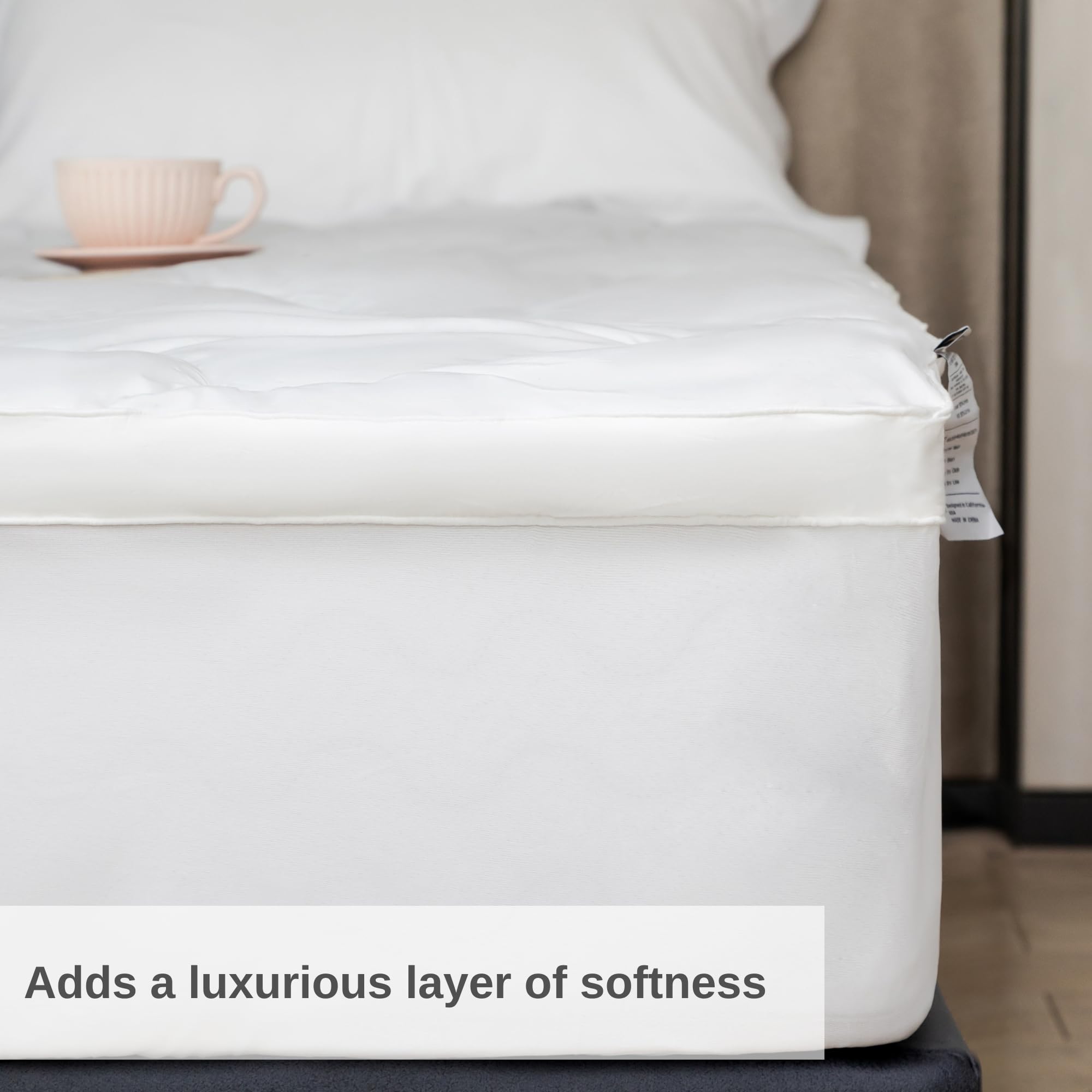 Sweet Zzz Mattress Pad Topper Cooling Cotton Fill and Cotton Cover - King