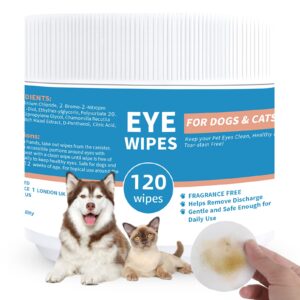 pet eye wipes for dogs and cats - 480ct/4pack dog tear stain remover wipes - gentle eye and ear cleaning wipes - pre-moistened & textured tear stain wipes for puppy, kitten horse (unscented)