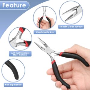 Billbotk Needle Nose Pliers For Jewelry Making, Long Nose Craft Pliers, Needlenose Pliers For Jewelry Making