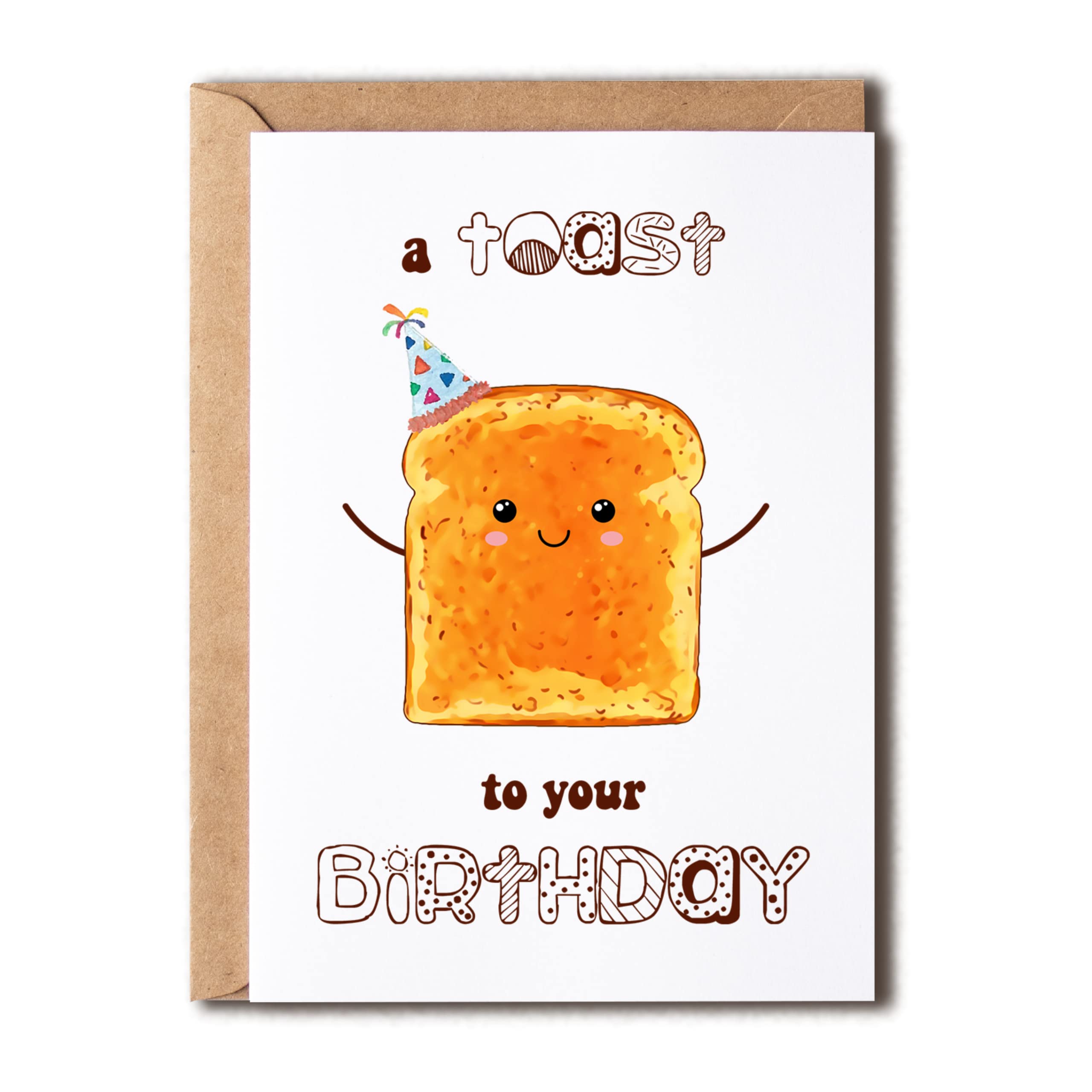 EruditeGifts A Toast To Your Birthday Card - Funny Pun Birthday Card - Cute Funny Birthday Card - Birthday Card - Birthday Card For Friend