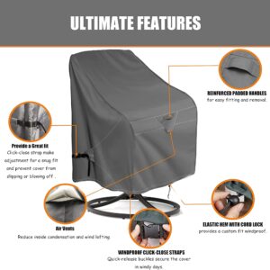 HWmatyCover Waterproof Patio Chair Cover 2Pack – Outdoor Lounge Deep Seat Single Lawn Chair Cover Fits Up to 28W x 31D x 36H inches