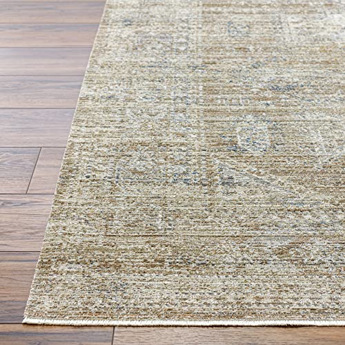 Livabliss x Becki Owens Margaret Traditional Washable Outdoor Area Rug, 5'3" x 7'10", Taupe/Brown