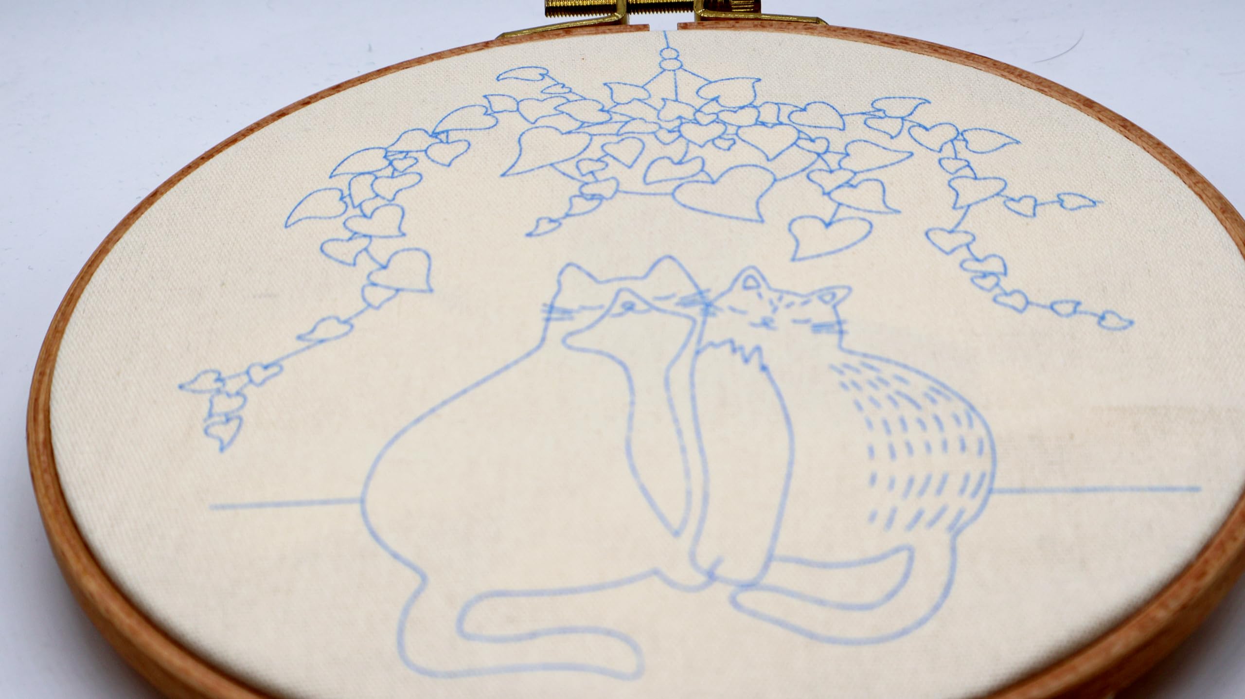 Highkick Cat Embroidery Kits for Beginners, Embroidery Kits for Adults, Easy Embroidery Kit