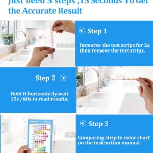 GAOQSEMG Water Test Kits for Drinking Water,16 in 1 Home Drinking Water Test Strips for Tap Well Water Testing Kit for Lead,Iron,Hardness,pH,Chlorine,Fluorine,Bromine,Nitrate,Nitrite,Copper and More