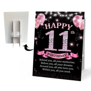 cmhie 100th birthday party signs with paper holder - rose gold 100 year birthday party table signs decorations for happy birthday party activities celebration reception table supplies - danpink19