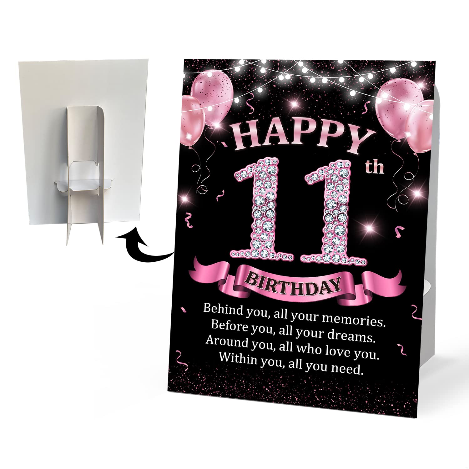 CMHIE 100th Birthday Party Signs with Paper Holder - Rose Gold 100 Year Birthday Party Table Signs Decorations for Happy Birthday Party Activities Celebration Reception Table Supplies - danpink19