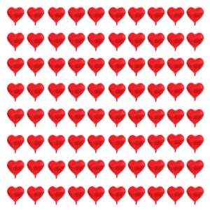 80 pcs 5 inch mini red heart foil balloon for graduation wedding bridal shower anniversary valentines day engagement marriage party decorations supplies