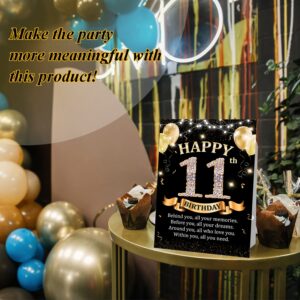 CMHIE 100th Birthday Party Signs with Paper Holder - Black Gold 100 Year Birthday Party Table Signs Decorations for Happy Birthday Party Activities Celebration Reception Table Supplies - dangold19