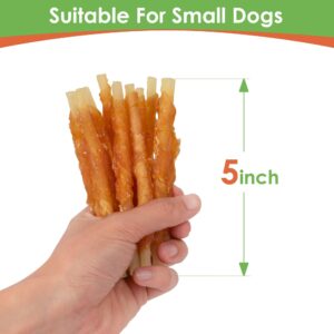 MON2SUN Rawhide Free Dog Treats Chicken Wrapped Cod Sticks for Small Dogs Healthy Training Treats Soft Dog Snacks (8.82 Ounce -Pack of 1)