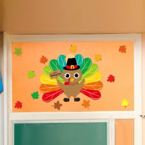 Turkey Bulletin Board Decoration Set Thanksgiving Turkey Cutouts Fall Classroom Decor School Supplies