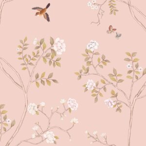 hopepak peel and stick wallpaper floral wallpaper peel and stick purple pink contact paper self adhesive removable wallpaper cute wallpaper for bedroom bathroom nursery decor 15.3''x78.7''