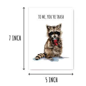 EruditeGifts To Me You're Trash - Funny Birthday Card - Birthday Card For Friend - Birthday Card For Him Or Her - Toronto Card - Funny Raccoon Card