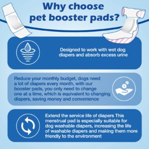 Ladadee Disposable Dog Diaper Liners Booster Pads for Male and Female Dogs, Doggie Diaper Inserts fit Most Types of Dog Diapers - Pet Belly Bands and Male Wraps-L-80PCS