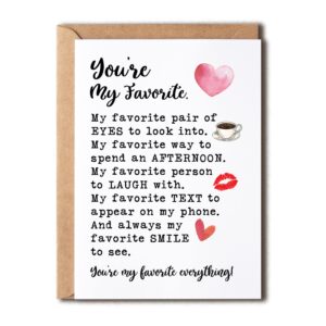 you're my favorite everything card for friend and sister - funny birthday card for best friend - unique birthday gift - valentines day card