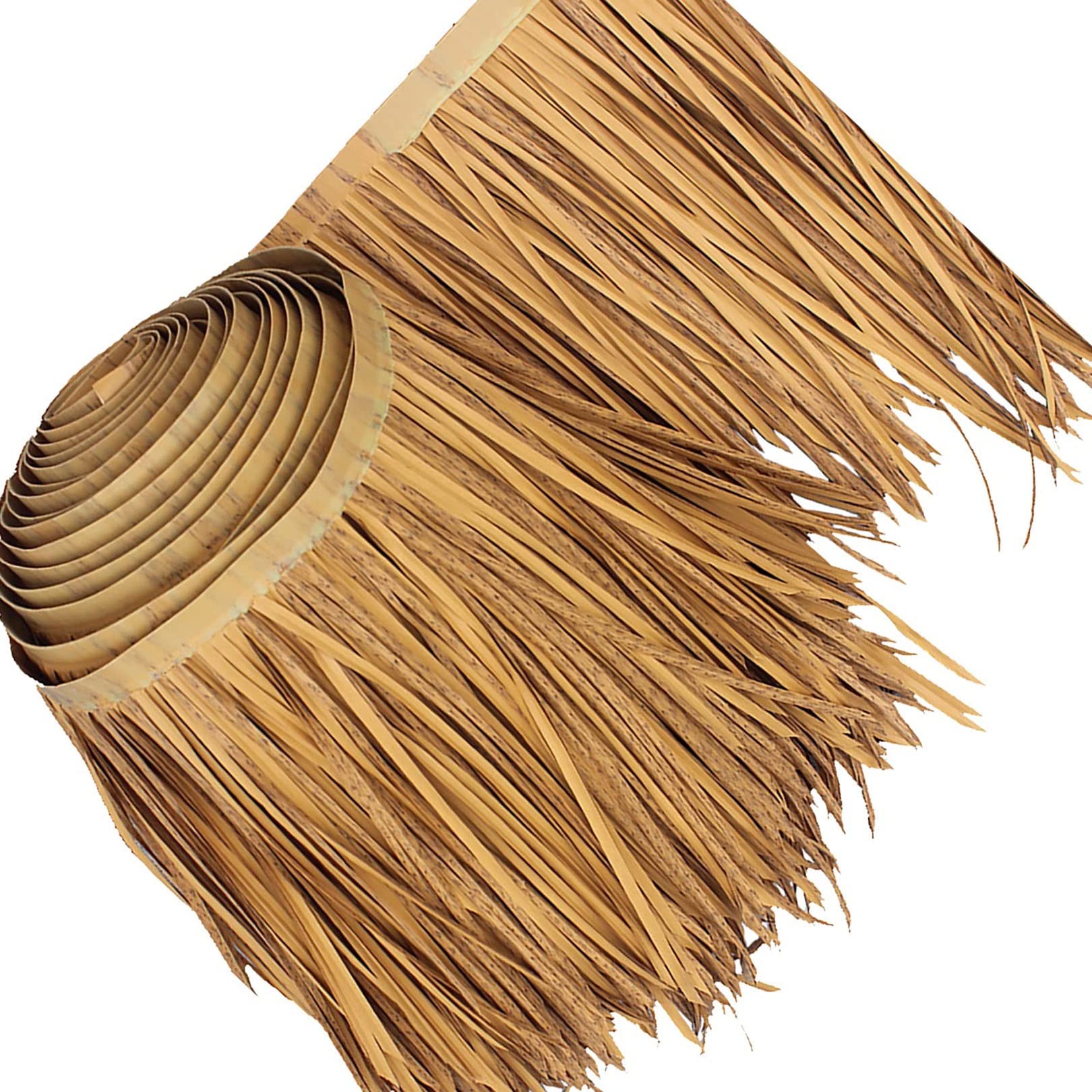 DIOB Palm Thatch Rolls Thatch Roofing Fireproof Straw Thatched for Tiki Hut Bar Gazebo Party (Size : 0.5x3m(1.64x9.8ft))