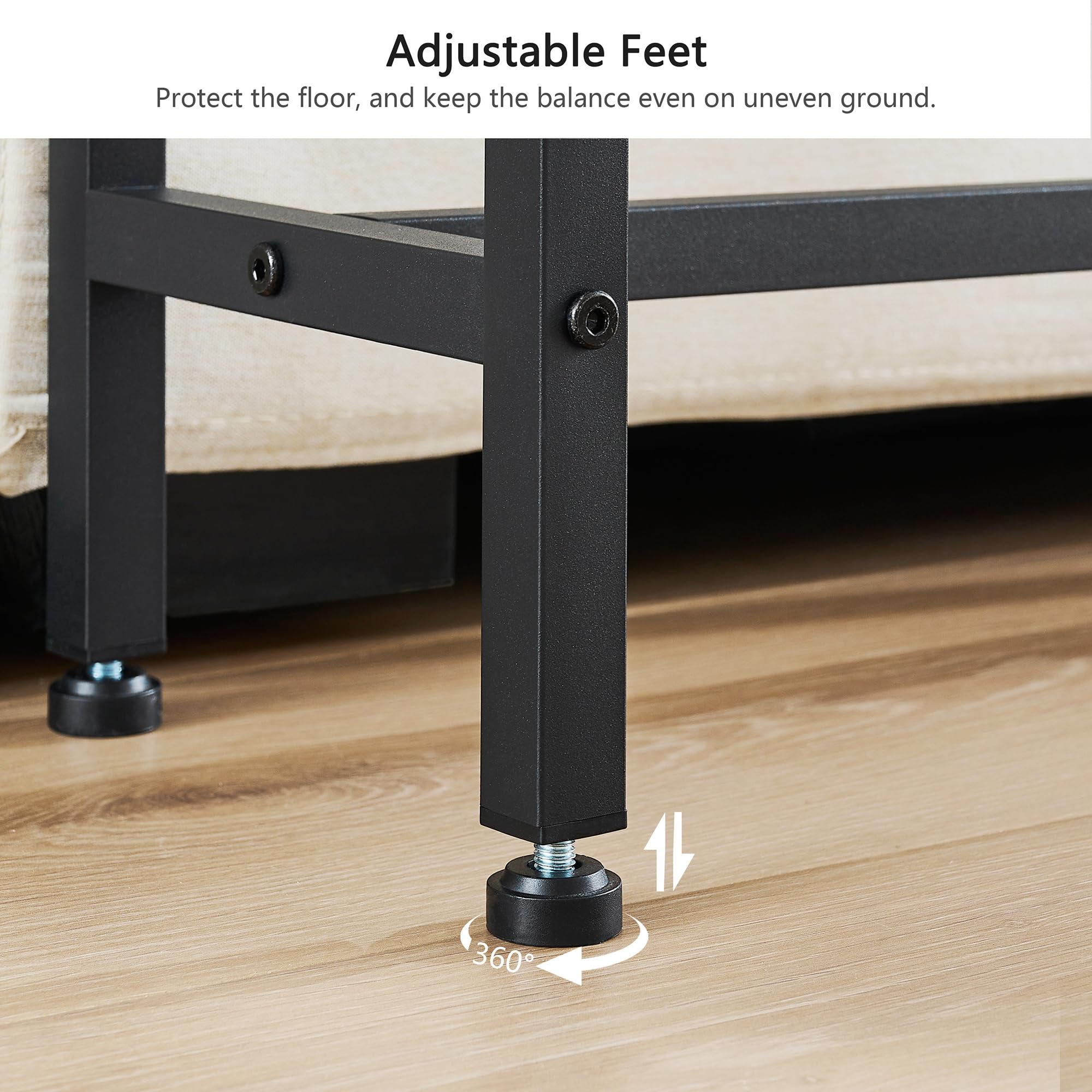 Gewudraw Console Table with 2 AC Oulets & 2 USB Ports, 68.5" Narrow Sofa Table, Entryway Table, Industrial Sofa Table for Hallway, Living Room, Bedroom, Long Console Table, 6.5 Feet Power Cord