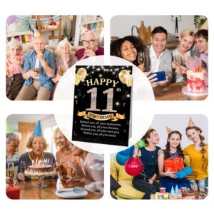 CMHIE 100th Birthday Party Signs with Paper Holder - Black Gold 100 Year Birthday Party Table Signs Decorations for Happy Birthday Party Activities Celebration Reception Table Supplies - dangold19