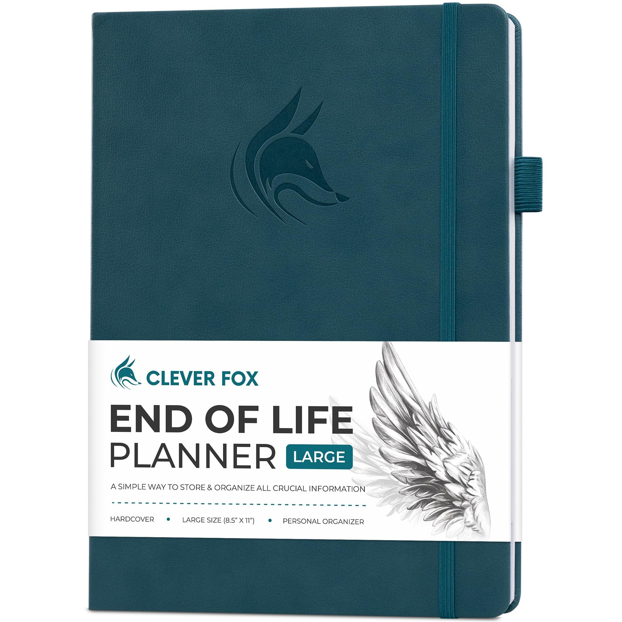 Clever Fox End of Life Planner – Final Arrangements Organizer for Beneficiary, Will Preparation, Last Wishes & Funeral Planning, A4 (Dark Teal)