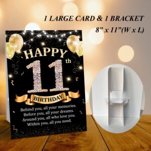 CMHIE 100th Birthday Party Signs with Paper Holder - Black Gold 100 Year Birthday Party Table Signs Decorations for Happy Birthday Party Activities Celebration Reception Table Supplies - dangold19