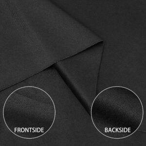 Velvet Fabric by The Yard for Upholstery Projects(Black,2 Yard)