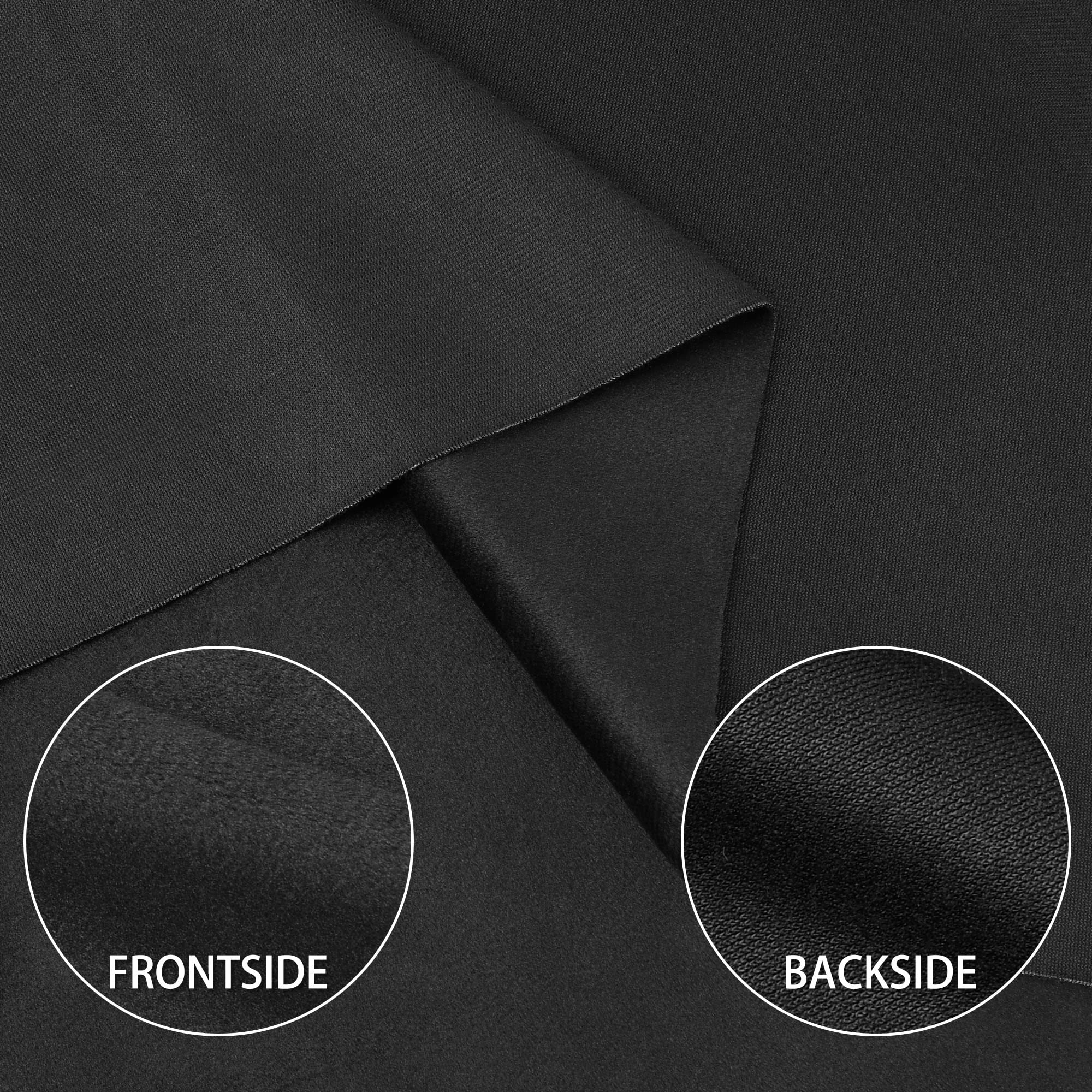 Velvet Fabric by The Yard for Upholstery Projects(Black,2 Yard)