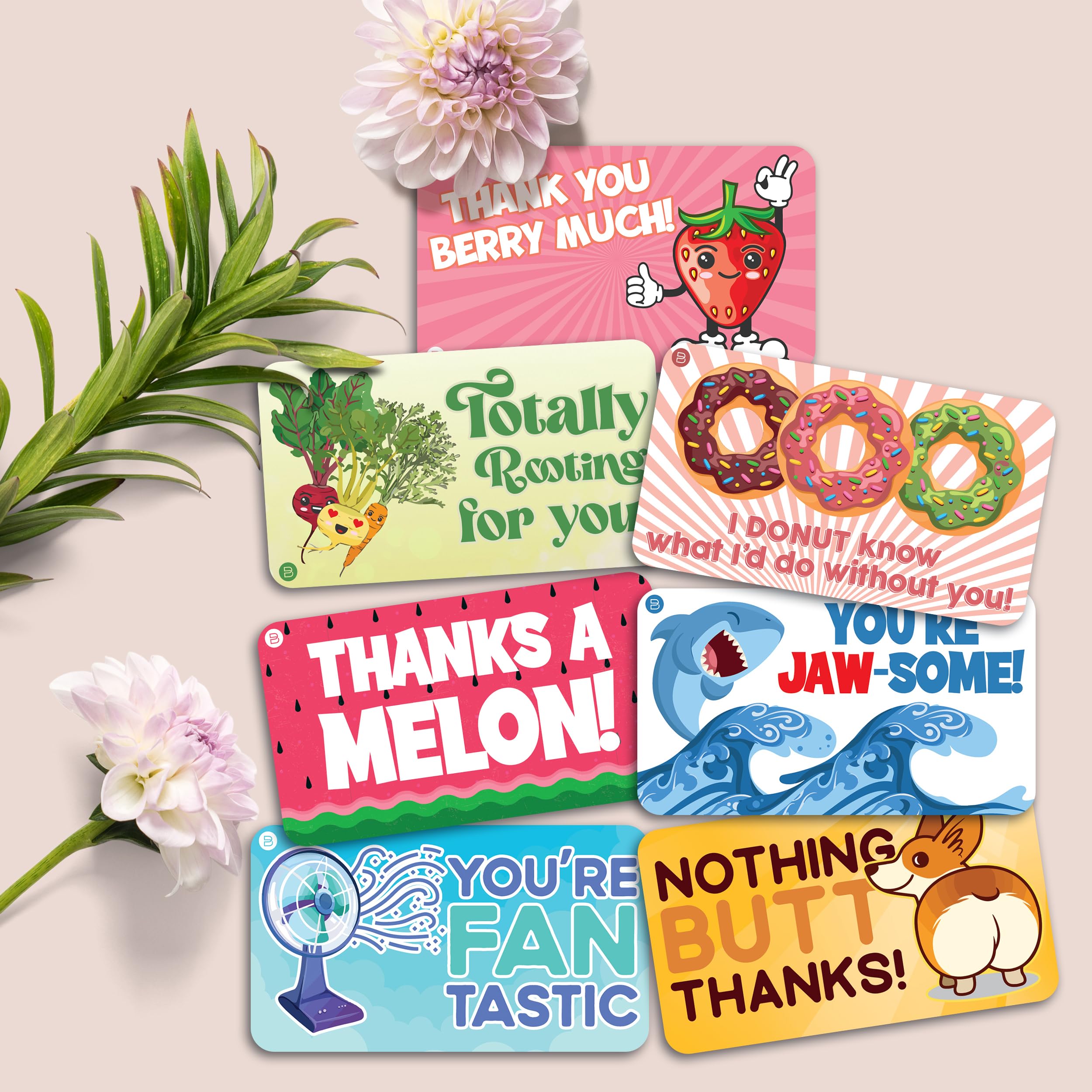 70 Punny Kudos Cards – Funny Pun Humor Blank Back Thank You Appreciation & Recognition Postcard – School Lunch Box Kids Notes – Business Employee Motivational Affirmation Bulk Gift – Teacher Reward