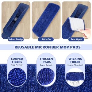 Spray Mop Wet Dry Mop for Floor Cleaning, Microfiber Dust mop Hardwood Flat Floor Mop, Wet Spray Mop with 4 Reusable Washable Pads for Home Commercial Hardwood Laminate Vinyl Wood Tile Floors