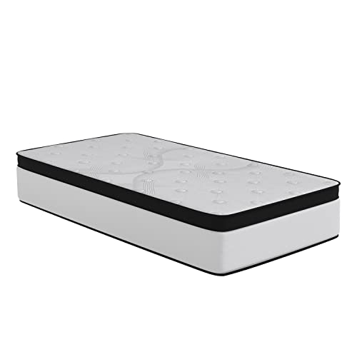 Taylor & Logan Linden 12" CertiPUR-US Certified Hybrid Pocket Spring Mattress in a Box with an Extra Firm Feel for Durable Support - Twin