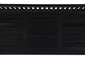 SAFAVIEH Outdoor Collection Brisbane Black Acacia Wood Storage Bench