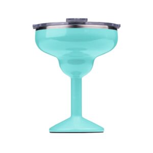 orca rita | temperature insulated, stainless steel margarita glass, lidded tumbler for cocktails, wine & cold drinks — seafoam