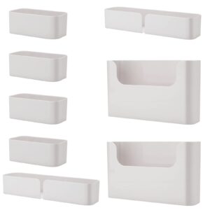 Poeland Floating Shelf Wall Mounted Non-Drilling Adhesive Bathroom Organizer Ledge Shelf for Home Decor/Kitchen/Bathroom Storage 8pcs