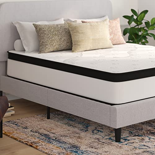 Taylor & Logan Linden 12" CertiPUR-US Certified Hybrid Pocket Spring Mattress in a Box with an Extra Firm Feel for Durable Support - King