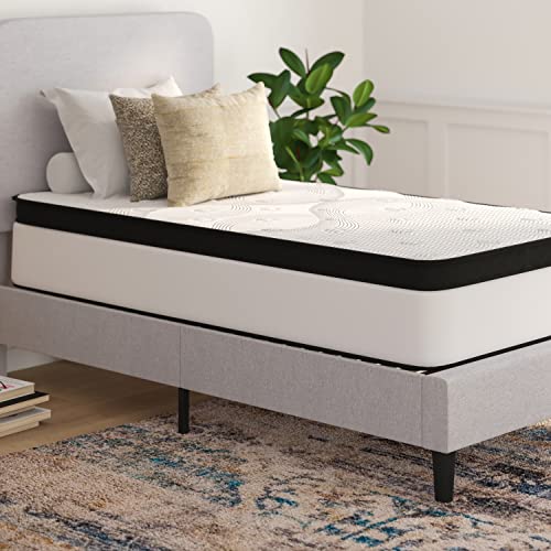 Taylor & Logan Linden 12" CertiPUR-US Certified Hybrid Pocket Spring Mattress in a Box with an Extra Firm Feel for Durable Support - Twin