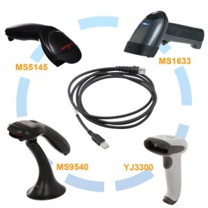 VOTTAN MS1690 Focus MS1890 MS9520 MK9540 MS9590i USB A to RJ45 USB Cable for Honeywell MS Series Barcode Scanner (2M / 6FT Flatted USB Port)